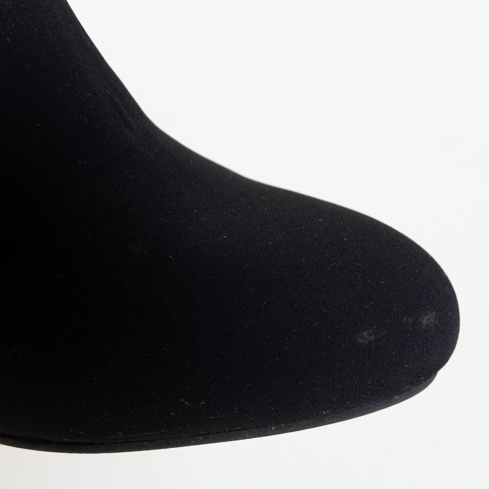 Pedro Miralles Black Sock Knee Boots Metal Cut-Out Heel EU 38 - Picture 12 of 12